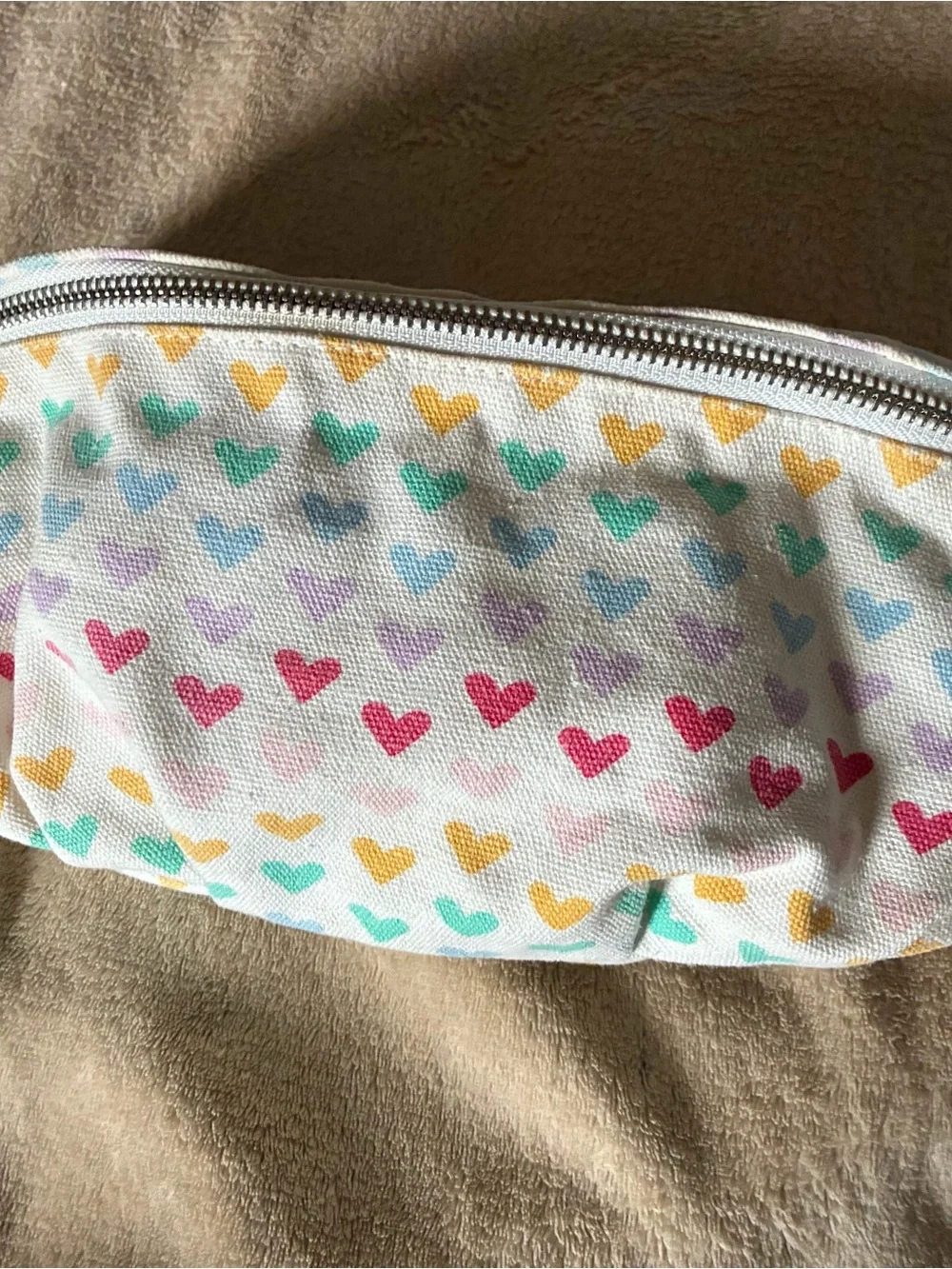 Heart Print Pouch - Multicolor